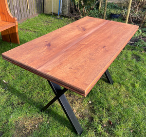 Pine table - made from reclaimed pews