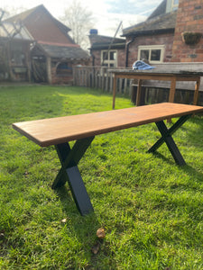 Pine bench - made from reclaimed pew.