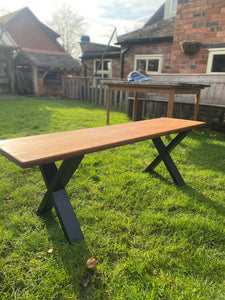 Pine bench - made from reclaimed pew.