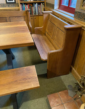 Load image into Gallery viewer, Oak pew/dining table/bench - sold individually. Different sizes available.