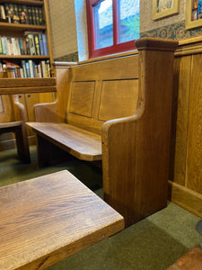 Oak pews. Stunning reclaimed pews in three sizes.