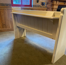 Load image into Gallery viewer, Pine pew, painted or stripped, table and bench. Made from reclaimed pews.