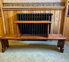 Load image into Gallery viewer, Two height pitch pine organ bench.