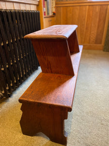 Two height pitch pine organ bench.
