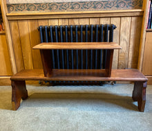 Load image into Gallery viewer, Two height pitch pine organ bench.