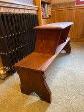 Load image into Gallery viewer, Two height pitch pine organ bench.