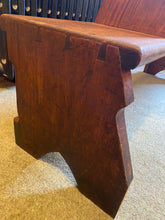 Load image into Gallery viewer, Two height pitch pine organ bench.