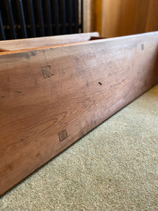 Two height pitch pine organ bench.