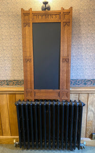Hymn board. Chalk board. Display board.