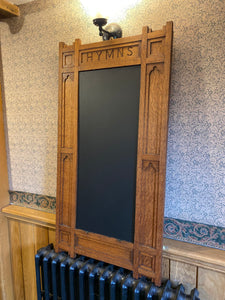 Hymn board. Chalk board. Display board.