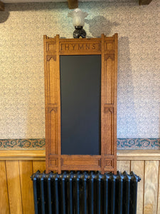 Hymn board. Chalk board. Display board.