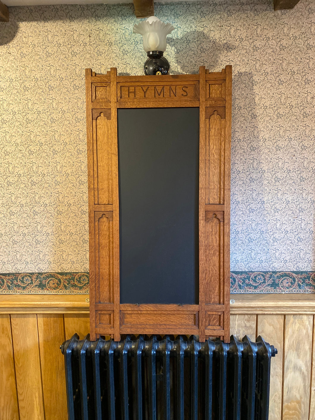 Hymn board. Chalk board. Display board.