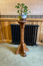 Load image into Gallery viewer, Oak pedestal. Plant stand. Display stand.