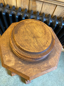 Oak pedestal. Plant stand. Display stand.
