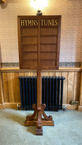 Freestanding hymn and tunes board. Display board. Photo board.
