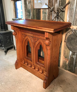 Antique Pitch Pine Church Lectern/Stand/Bar/Station.