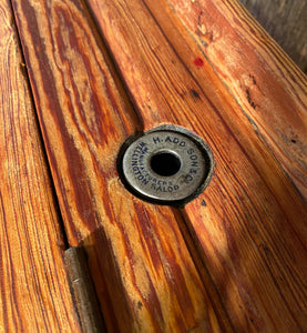 Victorian pitch pine school desk