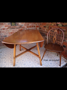 Classic Ercol drop-leaf table. Model 377. Space Saving