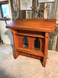 Antique Pitch Pine Church Lectern/Stand/Bar/Station.