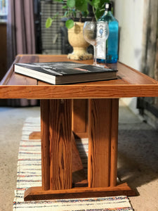 Pitch Pine Coffee Table made from Antique Church Pew.