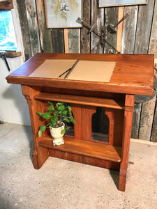 Antique Pitch Pine Church Lectern/Stand/Bar/Station.