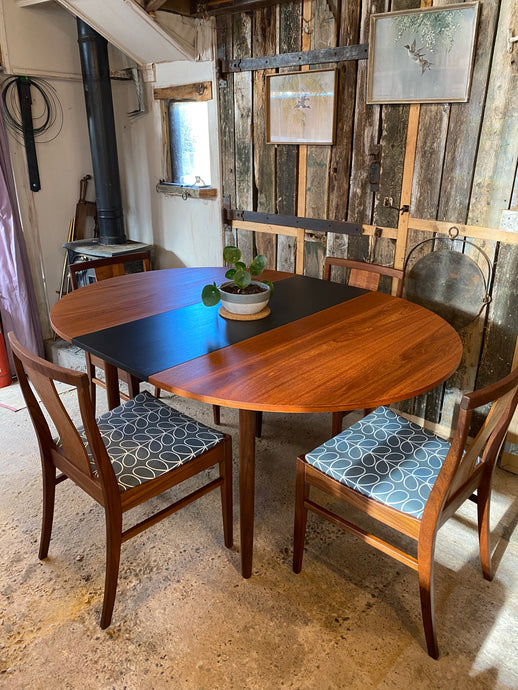 G Plan Fresco extendable table and four chairs